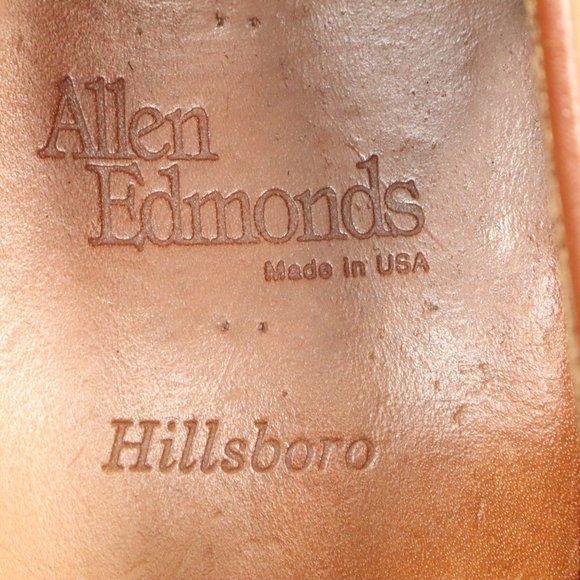 Vintage Allen Edmonds Hillsboro Brown Leather Monk Strap Brogue Shoes Size 10D - Picture 9 of 12